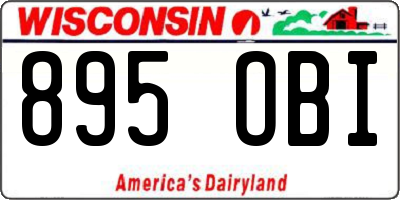 WI license plate 895OBI