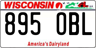 WI license plate 895OBL