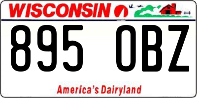 WI license plate 895OBZ