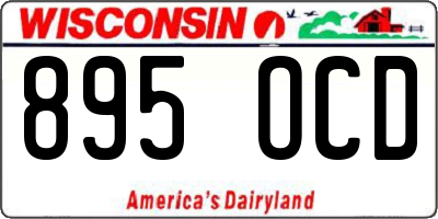 WI license plate 895OCD