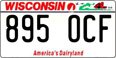 WI license plate 895OCF