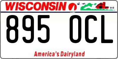 WI license plate 895OCL