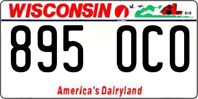 WI license plate 895OCO