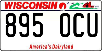 WI license plate 895OCU