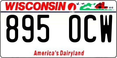 WI license plate 895OCW