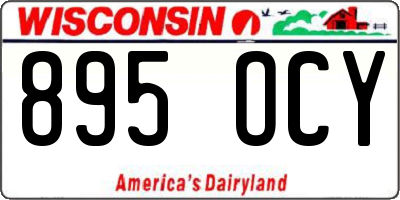 WI license plate 895OCY