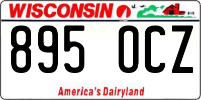 WI license plate 895OCZ