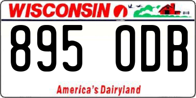 WI license plate 895ODB
