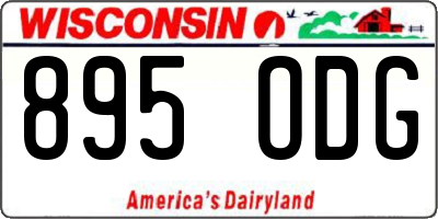 WI license plate 895ODG