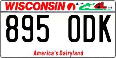 WI license plate 895ODK