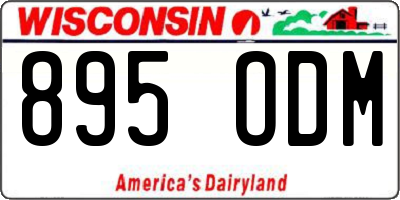 WI license plate 895ODM