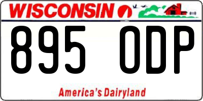 WI license plate 895ODP