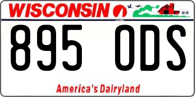WI license plate 895ODS
