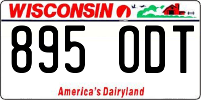 WI license plate 895ODT