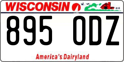 WI license plate 895ODZ