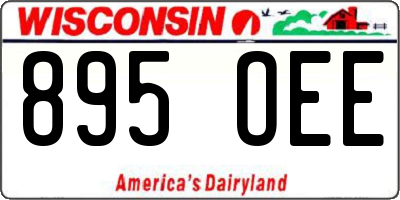 WI license plate 895OEE