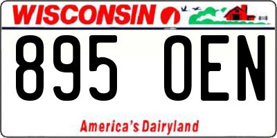 WI license plate 895OEN