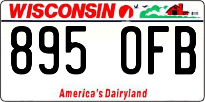 WI license plate 895OFB