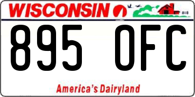WI license plate 895OFC