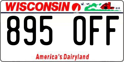 WI license plate 895OFF