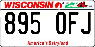 WI license plate 895OFJ