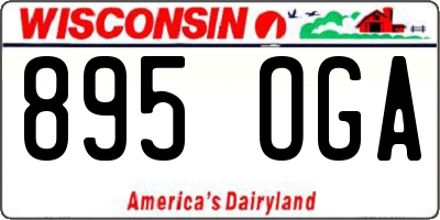 WI license plate 895OGA