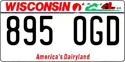 WI license plate 895OGD