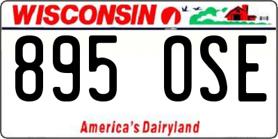 WI license plate 895OSE