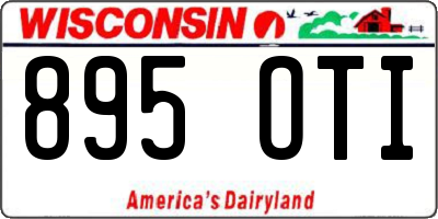 WI license plate 895OTI