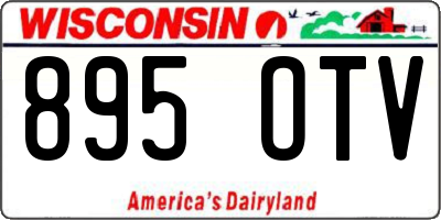 WI license plate 895OTV