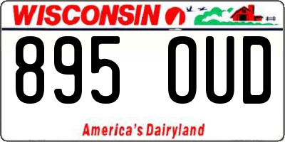 WI license plate 895OUD