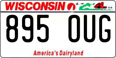 WI license plate 895OUG
