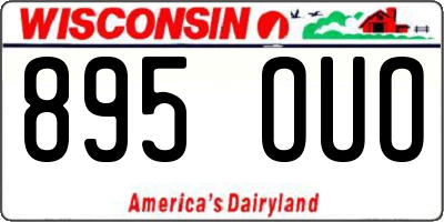 WI license plate 895OUO