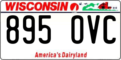 WI license plate 895OVC