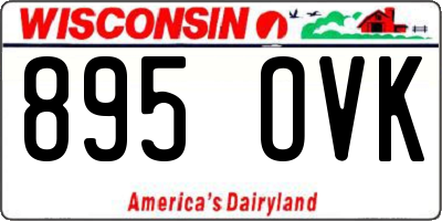 WI license plate 895OVK