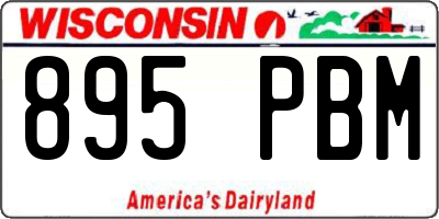 WI license plate 895PBM