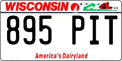 WI license plate 895PIT