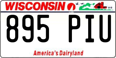 WI license plate 895PIU