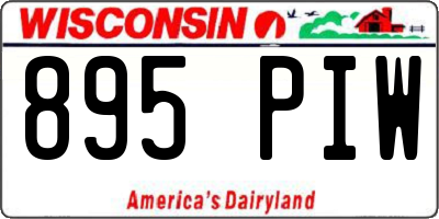 WI license plate 895PIW