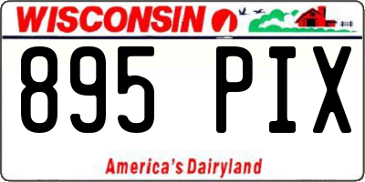 WI license plate 895PIX