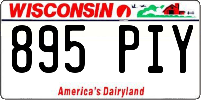 WI license plate 895PIY