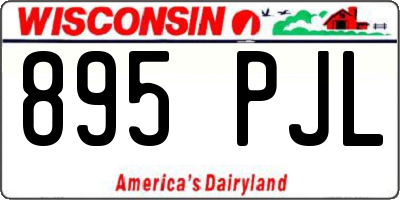 WI license plate 895PJL
