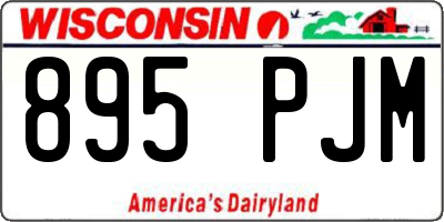 WI license plate 895PJM