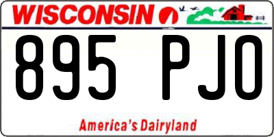 WI license plate 895PJO