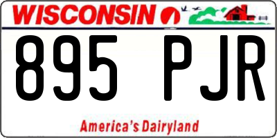 WI license plate 895PJR