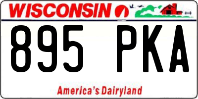 WI license plate 895PKA