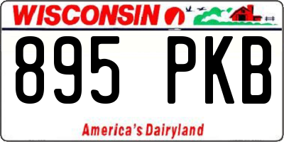 WI license plate 895PKB