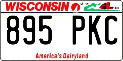 WI license plate 895PKC