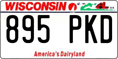 WI license plate 895PKD