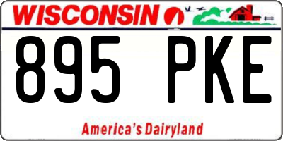 WI license plate 895PKE
